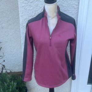 Kilimanjaro Echorora 95 Women's Maroon/Grey 1/4 Zip Fleece Pullover Size S